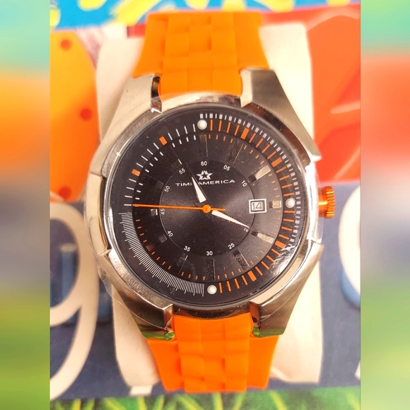 Time America Mens Japan Movement Stainless Steel Quartz Watch With New Battery - Picture 1 of 9